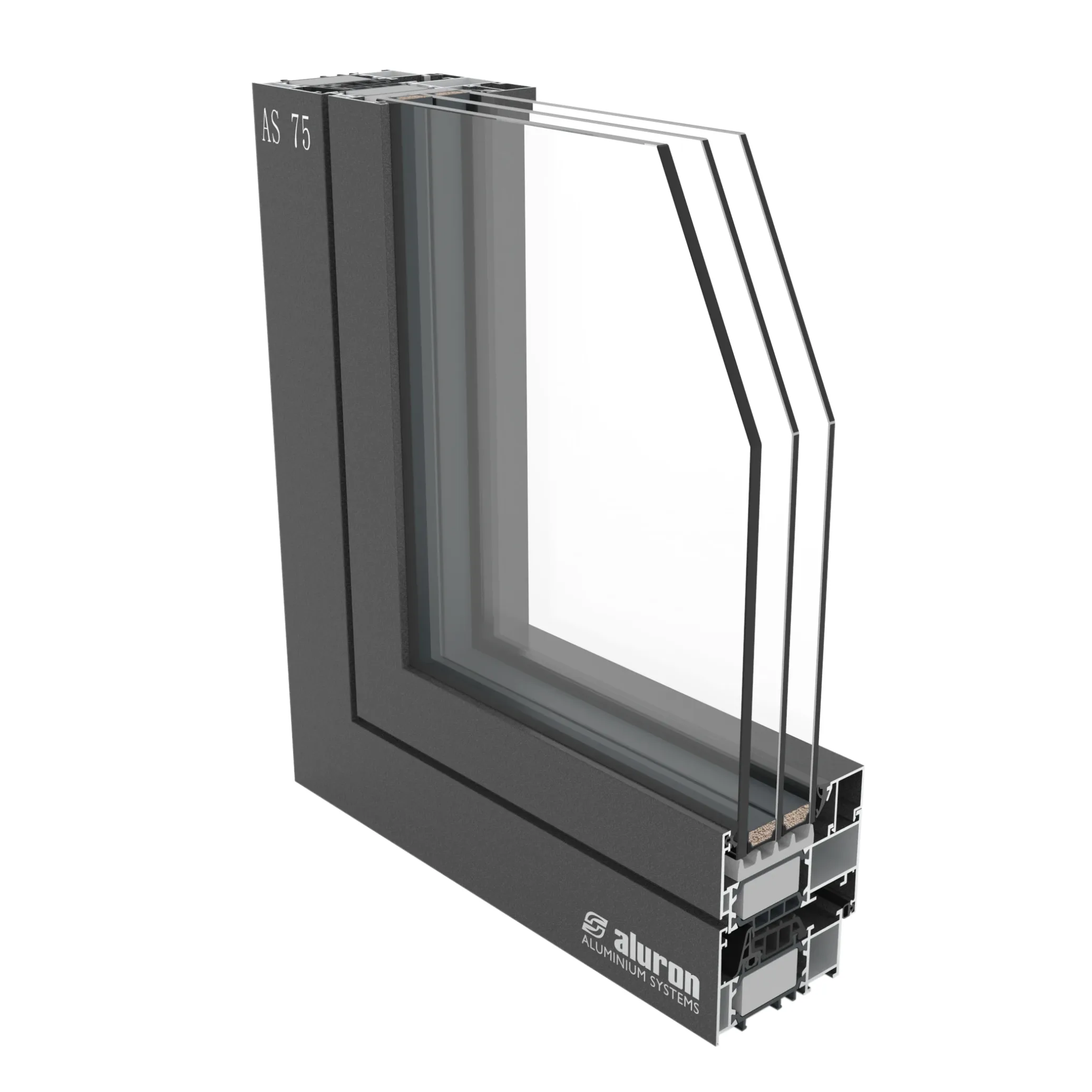 Domovská stránka Hliníková okna Aluron AS 75 v antracitové barvě