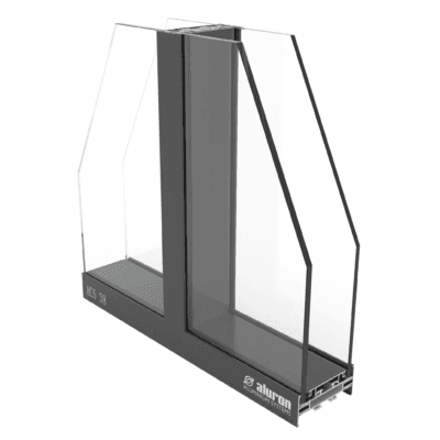 Hliníkové akustické příčky Aluron ACS 38 v industriálním stylu